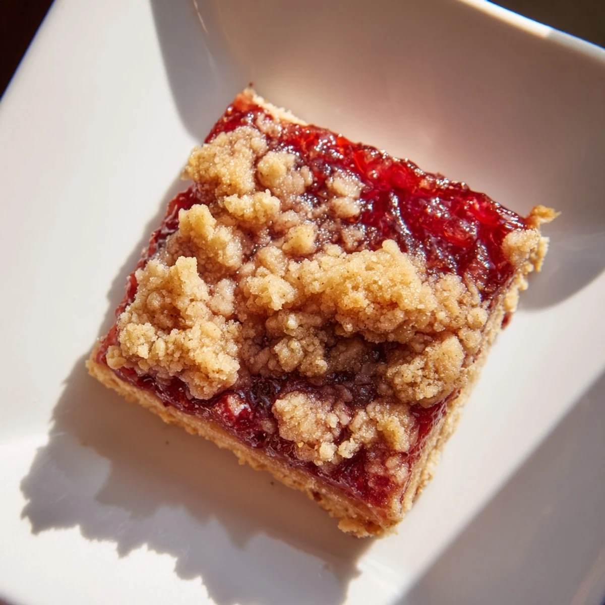 Simple Homemade Strawberry Jam Squares