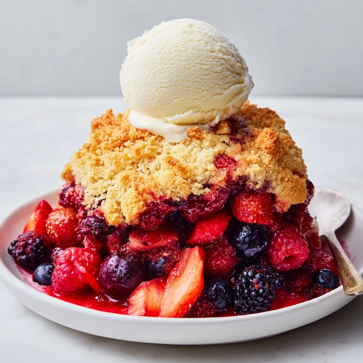 Rustic Summer Berry Cobbler