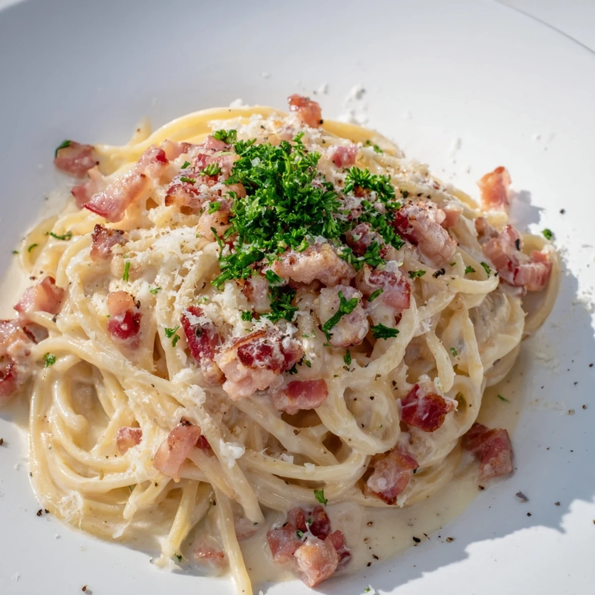 Creamy Garlic Bacon Pasta