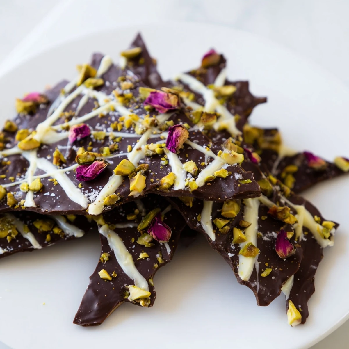 Golden, crisp phyllo contrasting with dark chocolate in this Pistachio Dubai Chocolate Bark.
