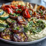 Grilled Veggie Platter Hummus