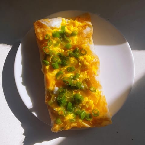 Rice Paper Egg Cheese Fold