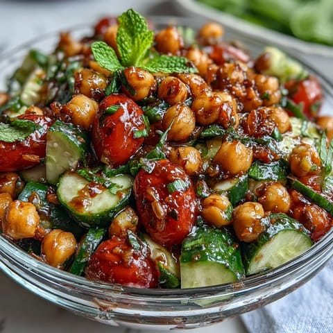 Healthy Easy Cucumber Chickpea