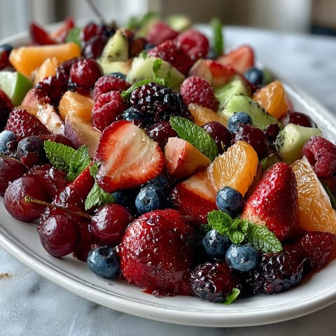 A vibrant fruit table with edible flowers, perfect for grad parties and summer celebrations.