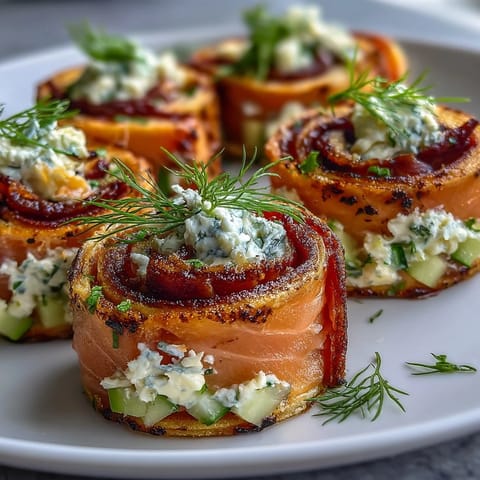 Smoked Salmon Cucumber Pinwheels