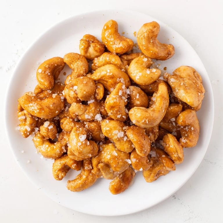 Perfectly roasted Sweet and Salty Honey Toasted Cashews ready to enjoy, featuring a crunchy texture.