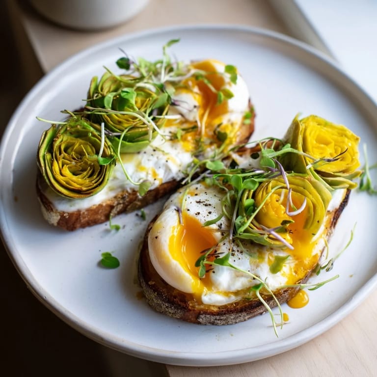 Visualize Cloud Toast 2.0: Toasted sourdough topped with pillowy egg and a vibrant avocado rose.
