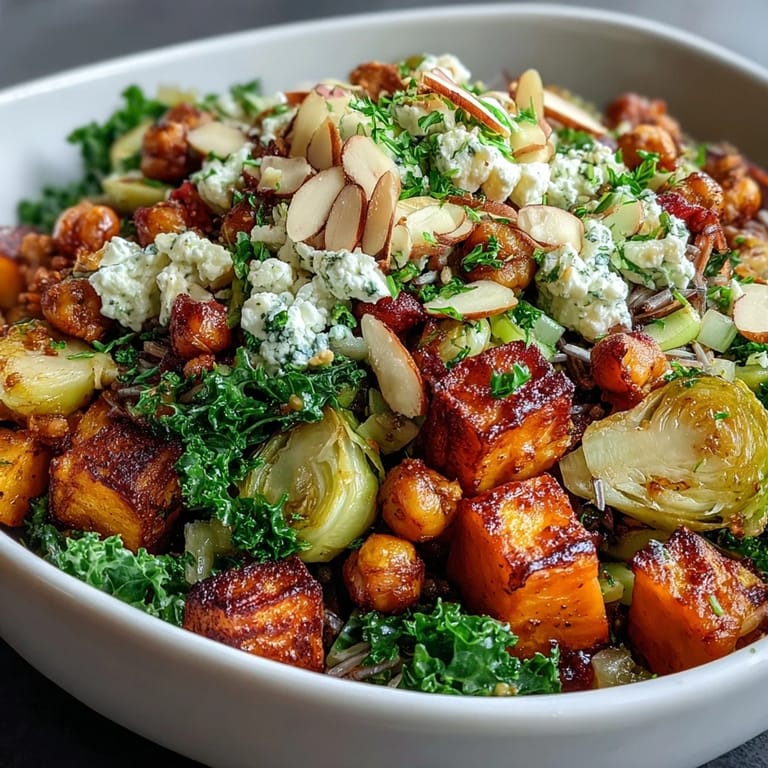 Savory and sweet, this vegetarian main dish combines smoky paprika chickpeas, tender wild rice, and creamy feta for a nutritious autumn meal.
