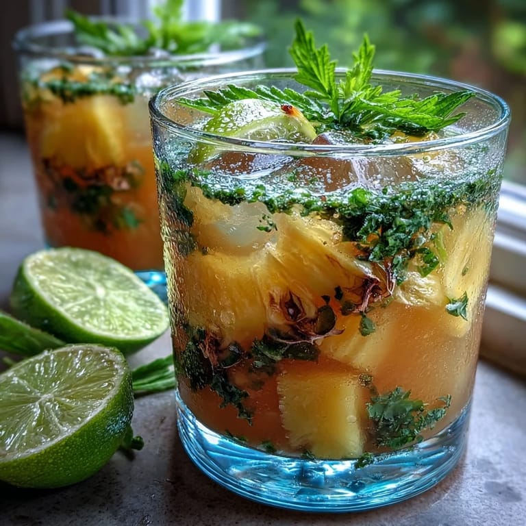 Bright, citrusy pineapple basil agua fresca blending ripe fruit, fresh herbs, and lime for a cool summer drink.
