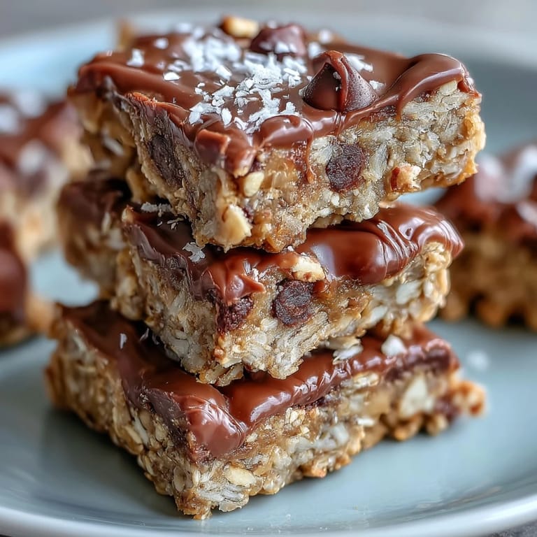 Chewy peanut butter and oat energy bites studded with mini chocolate chips, perfect for on-the-go snacking.
