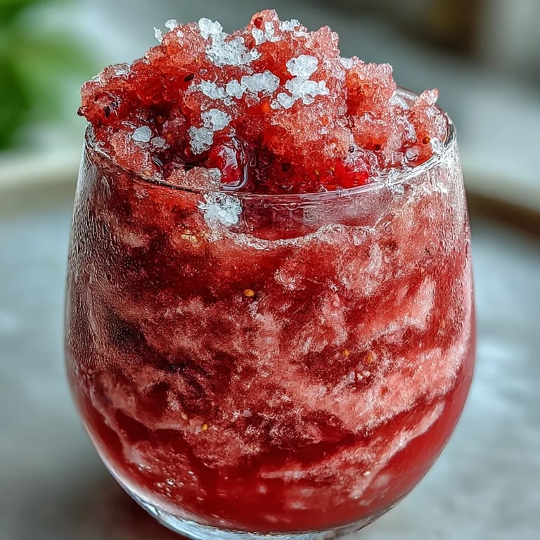 This easy three-ingredient slushie blends sweet strawberries and tangy lemon into a frosty, refreshing summer drink.