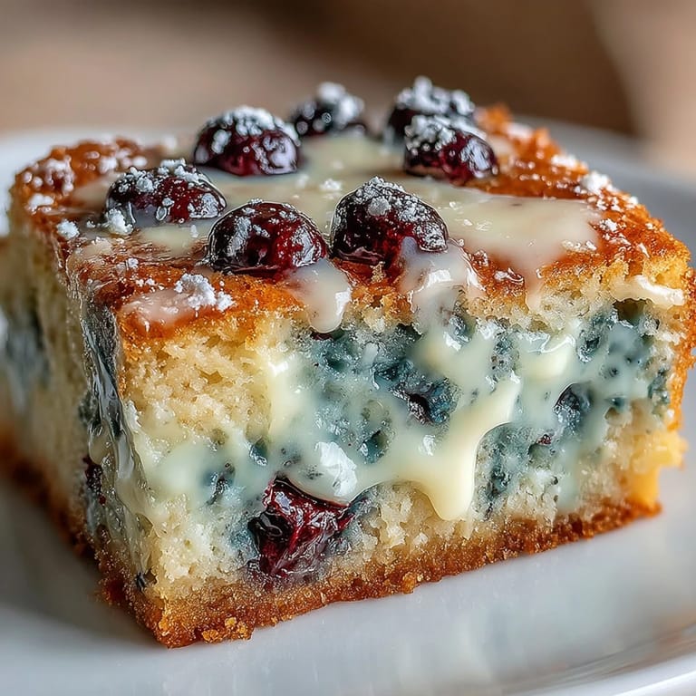 Golden blondies loaded with lemon flavor, blueberries, and white chocolate chips, easy to make and irresistibly sweet.