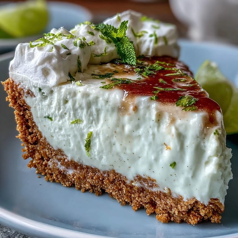 Vibrant No-Bake Key Lime Pie with luscious filling, ready to chill.