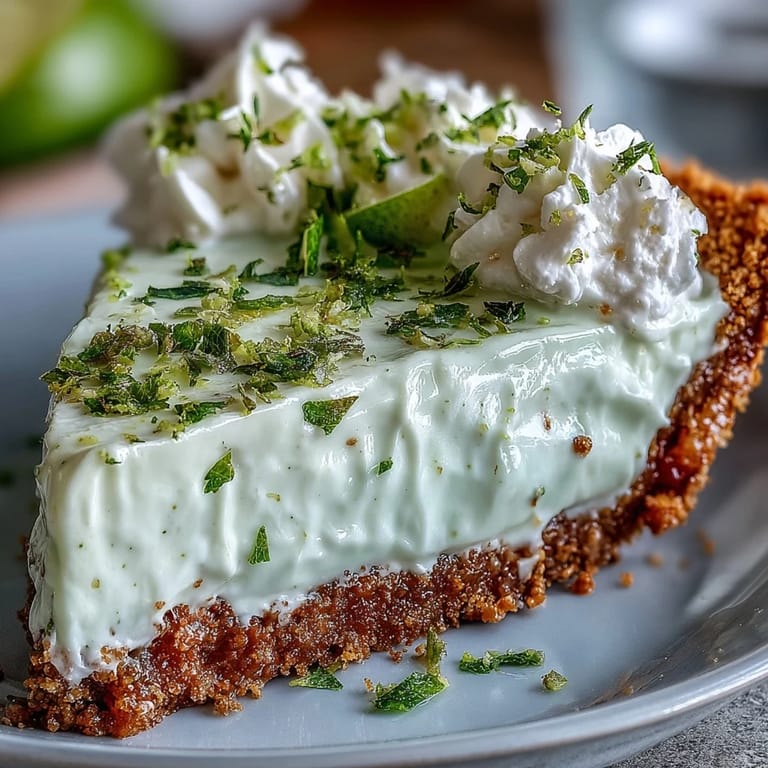 Decadent No-Bake Key Lime Pie, a refreshing, easy-to-make treat.