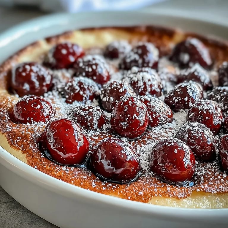 Elegant, easy fresh cherry clafoutis, a perfect French dessert for any occasion.
