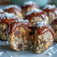 Wholesome no-bake oat bites with peanut butter and chocolate chips, rolled into perfect snack-sized morsels.  